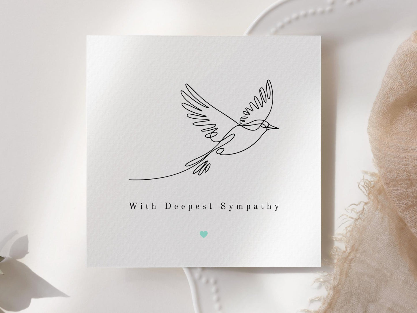 With Deepest Sympathy - Dove fine line - Empathy Card