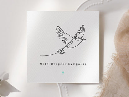 With Deepest Sympathy - Dove fine line - Empathy Card
