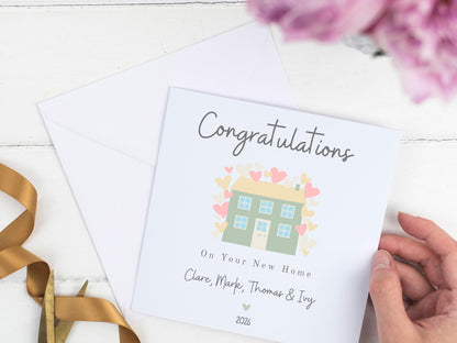Congratulations on your New Home Greeting Card - Pastel House