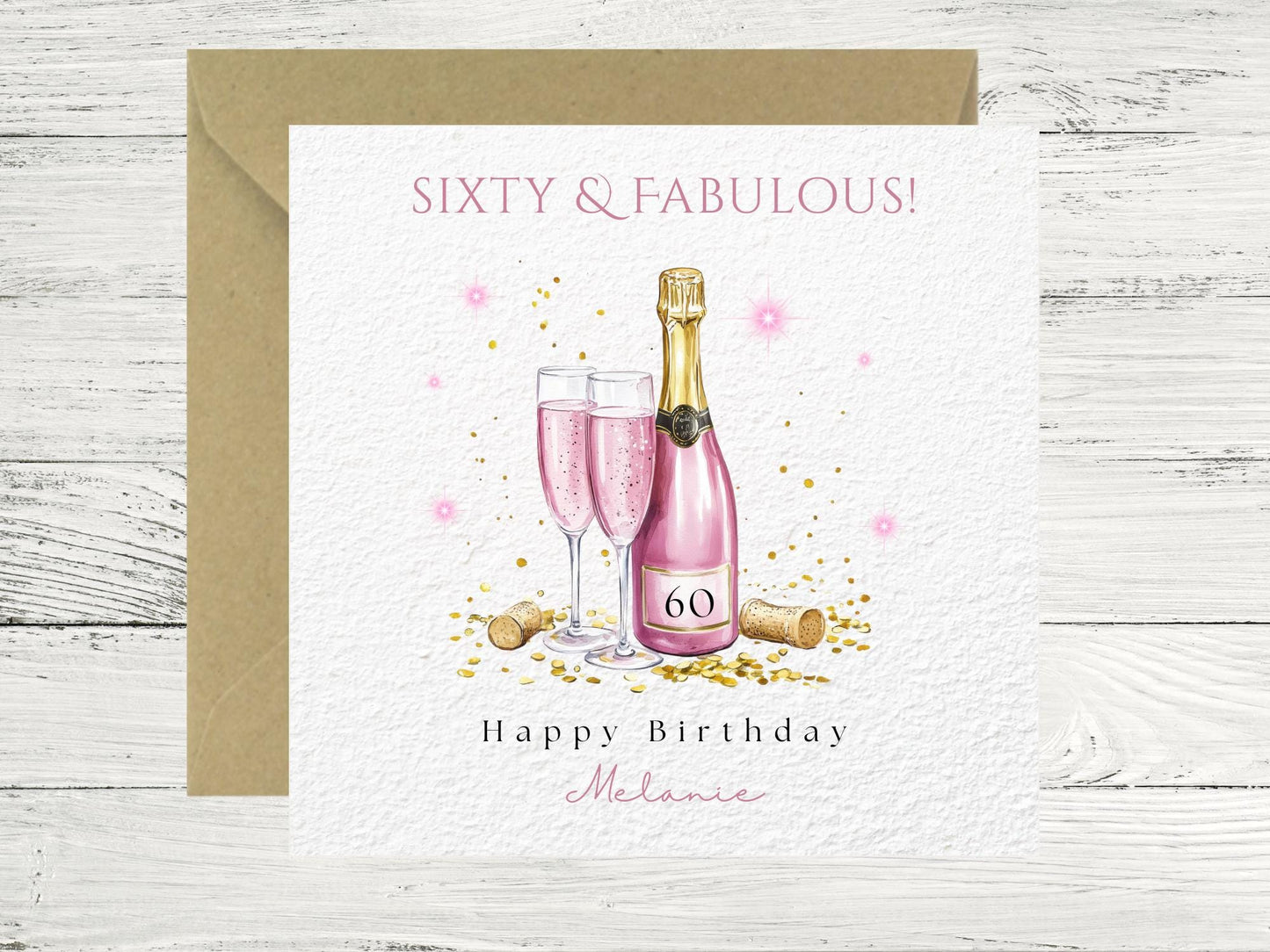 Personalised 60th Birthday Card for Her