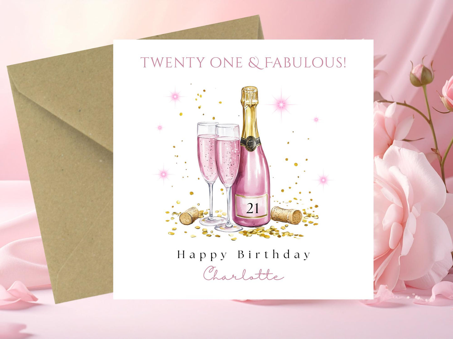 Personalised 21st Birthday Card for her