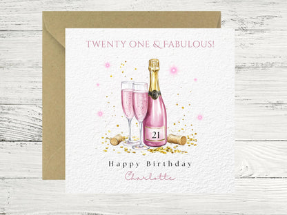 Personalised 21st Birthday Card for her