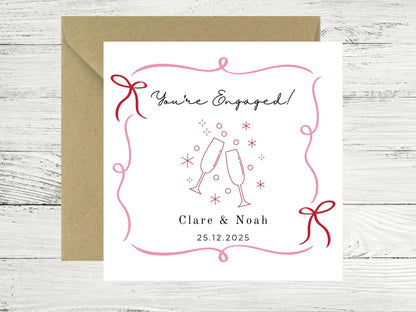 Personalised Engagement Card – Bride To be - couple