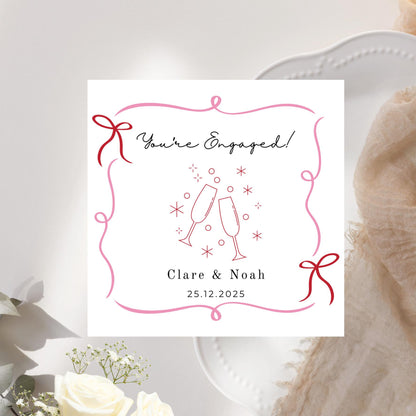 Personalised Engagement Card – Bride To be - couple