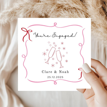 Personalised Engagement Card – Bride To be - couple