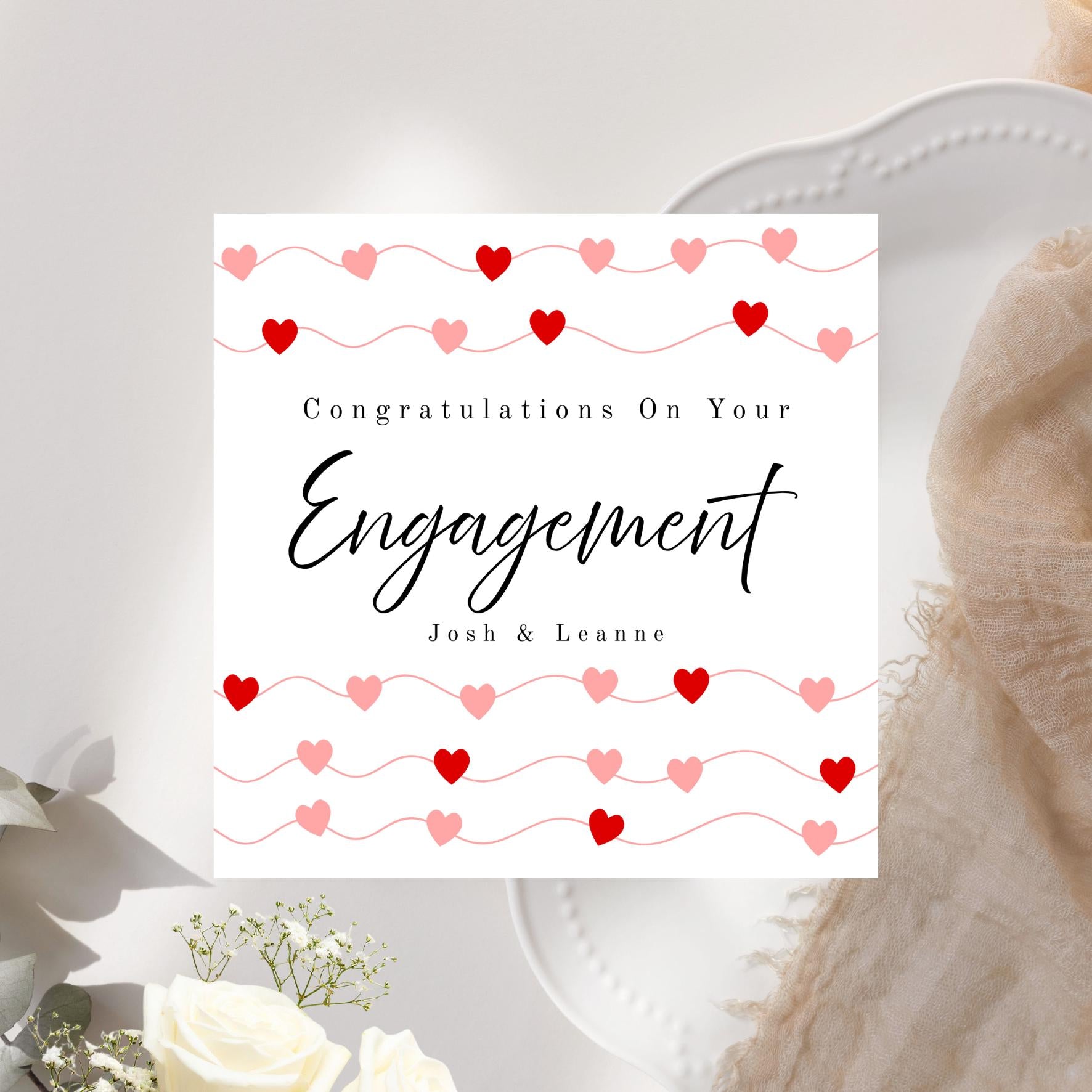 Personalised Engagement Card – Bride To be - couple