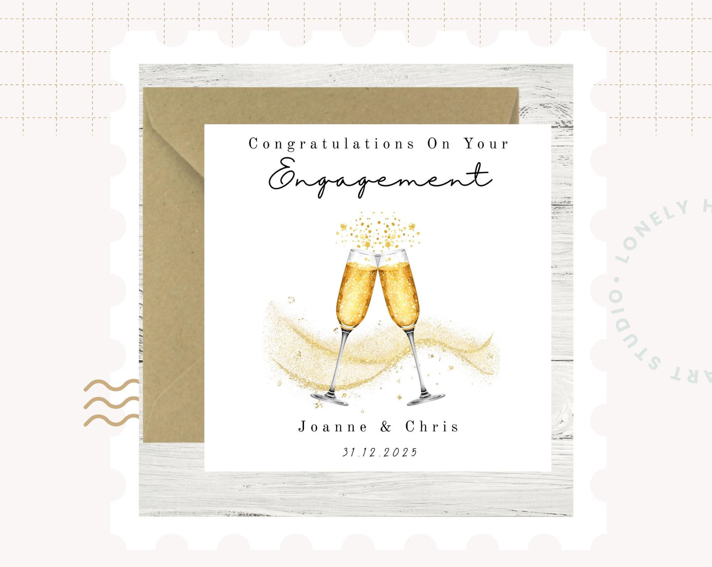 Personalised Engagement Card – Congratulations on your engagement