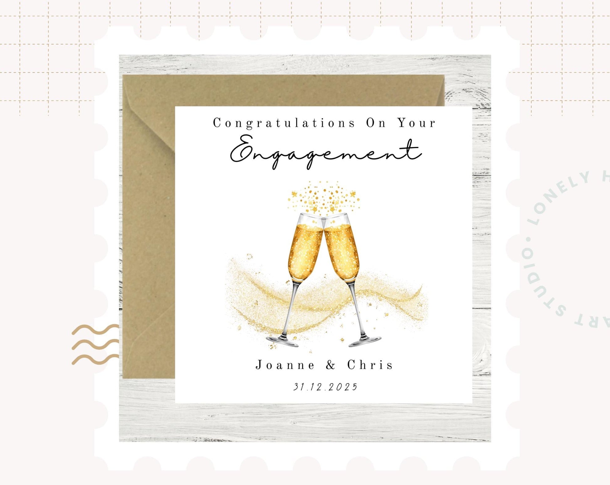 Personalised Engagement Card – Congratulations on your engagement