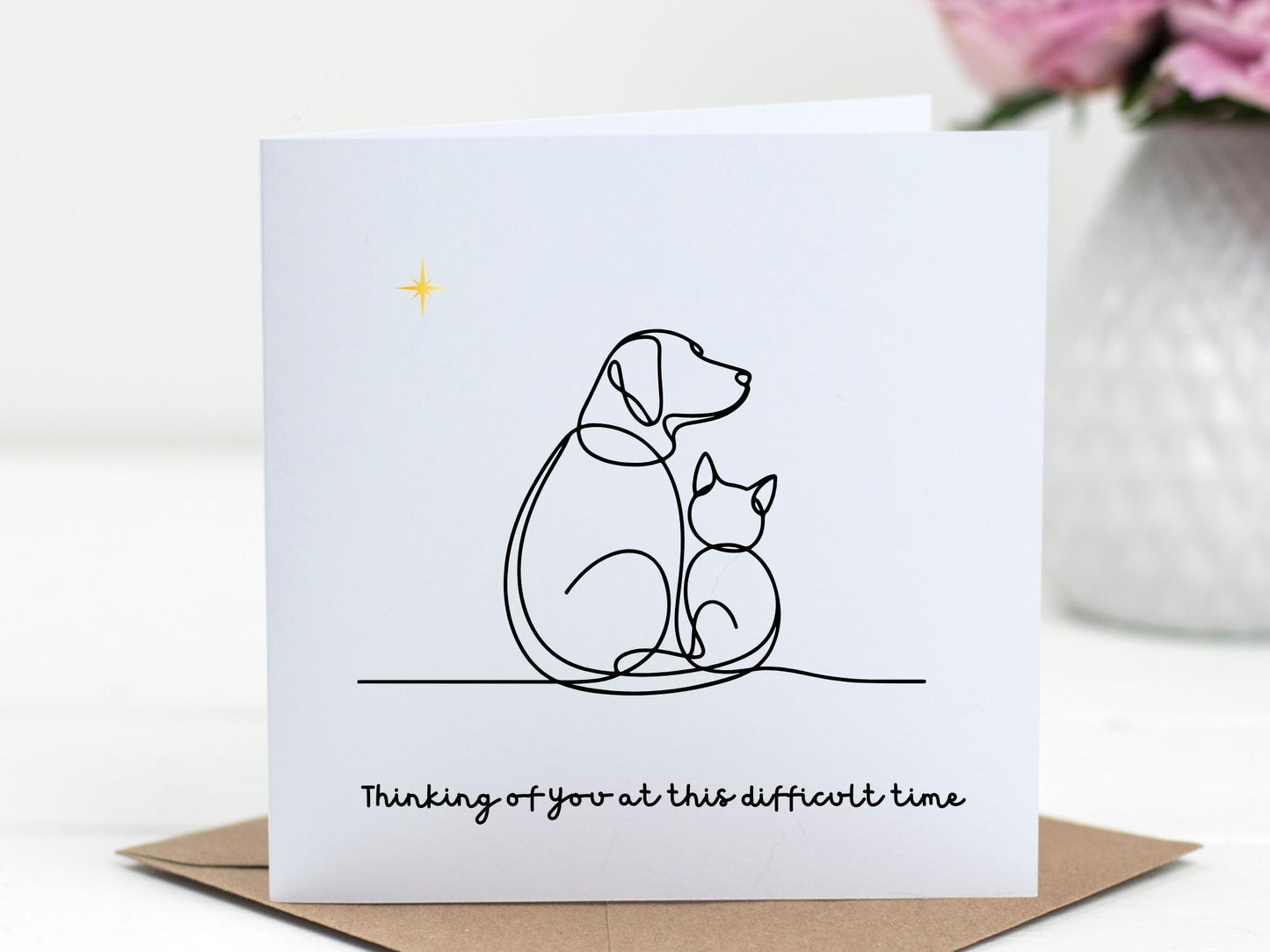 Sympathy Card – Calming Dog and Cat Bereavement Card