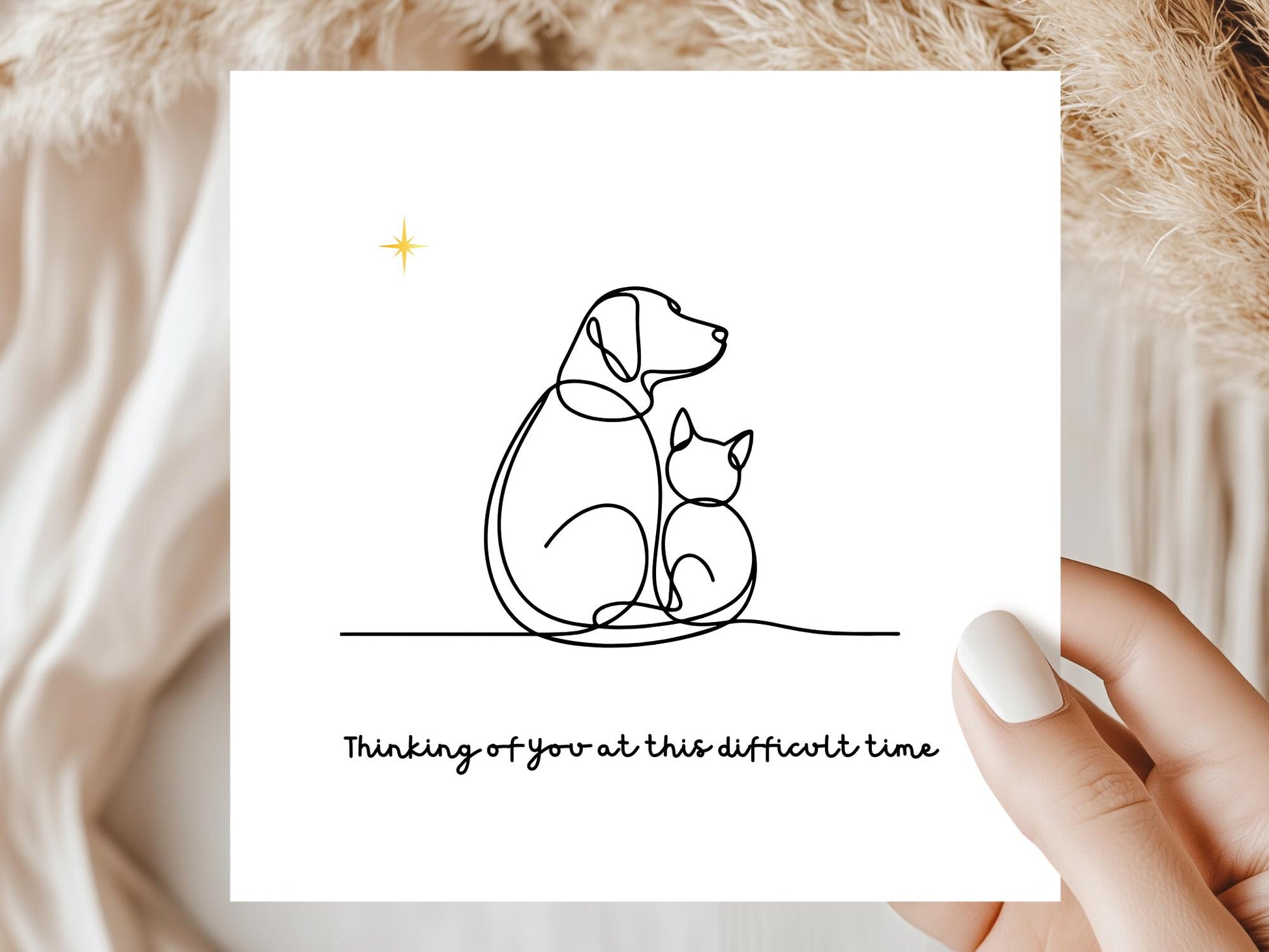 Sympathy Card – Calming Dog and Cat Bereavement Card
