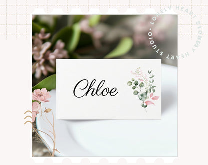 Floral Pink Blush Wedding Invitation Set