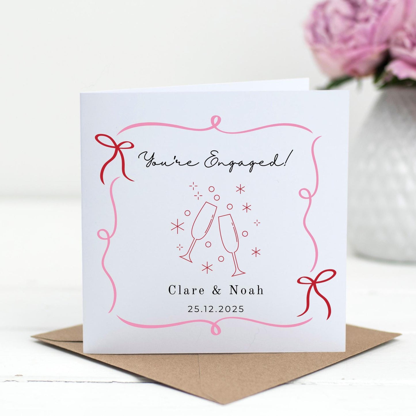 Personalised Engagement Card – Bride To be - couple