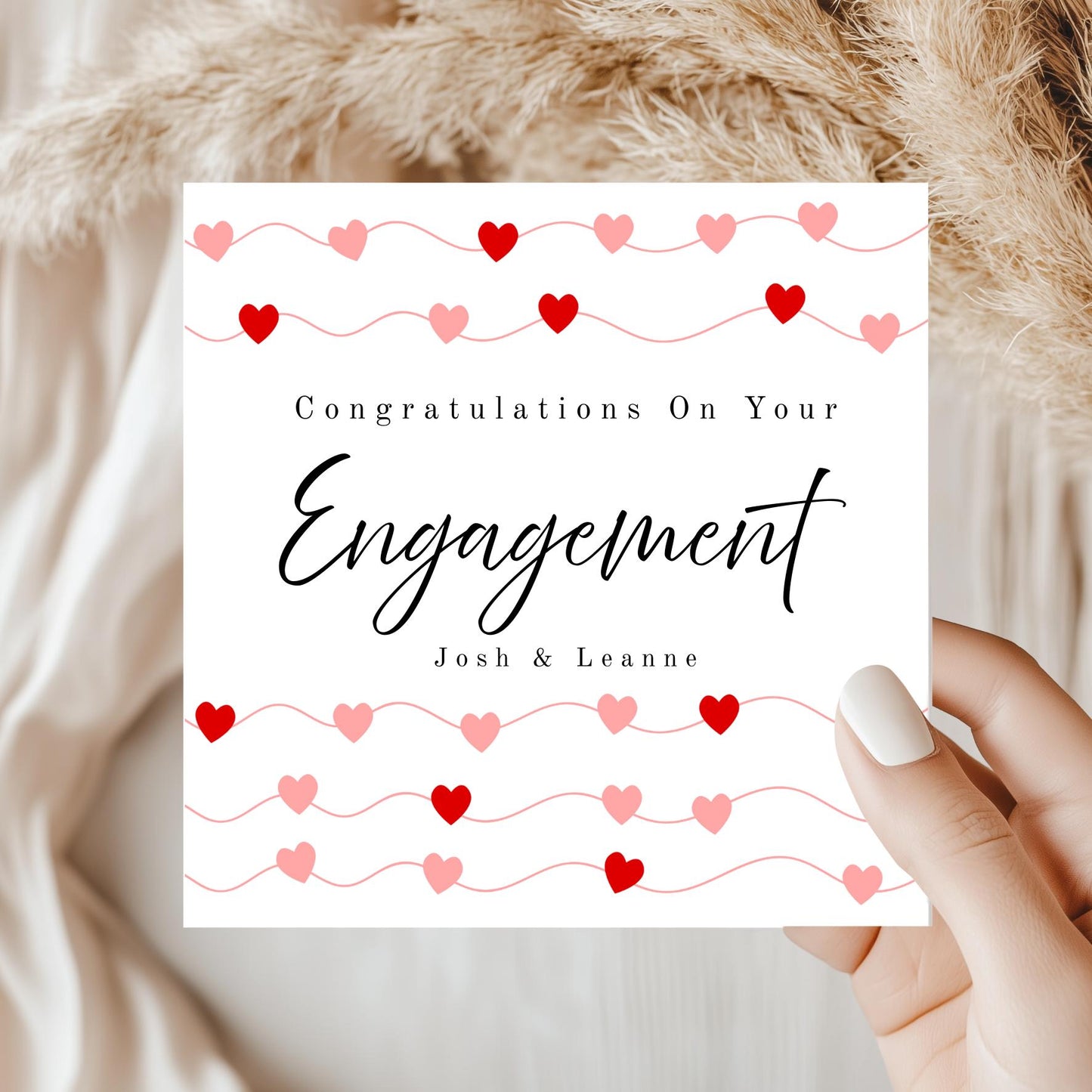 Personalised Engagement Card – Bride To be - couple