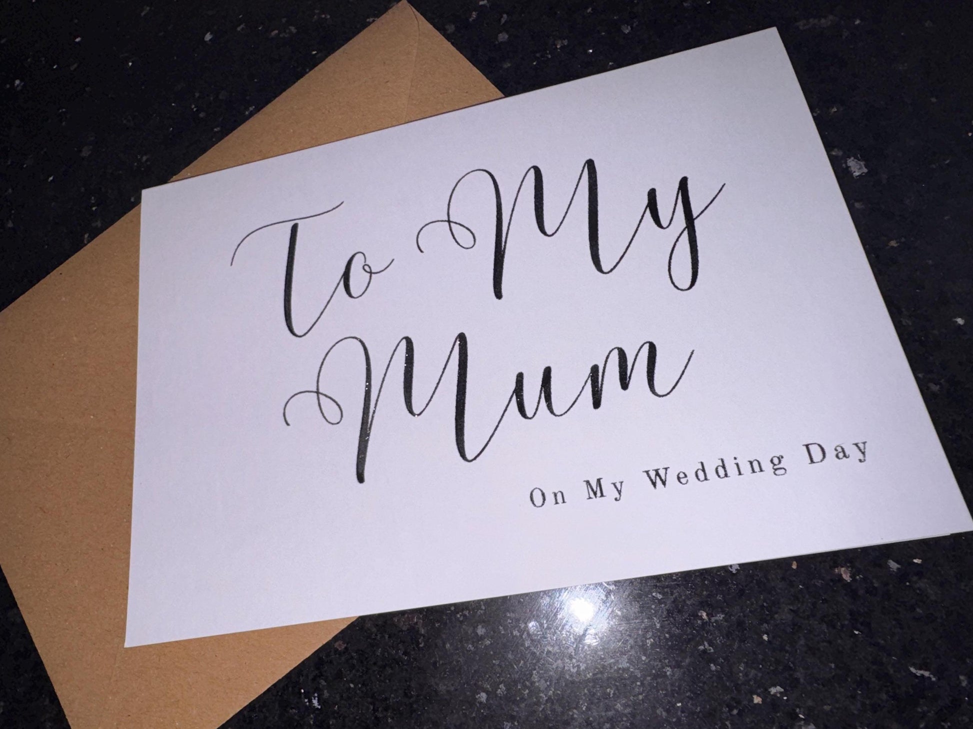 To My Mum/Dad on My Wedding Day - Gold/Silver Foil finish Greeting Card