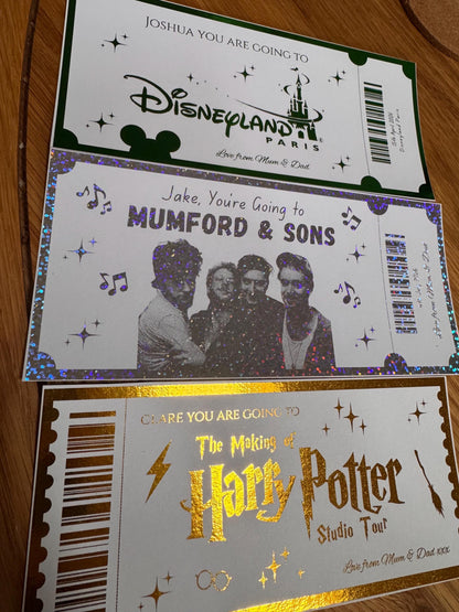 Personalised Foil Event Ticket Any Concert