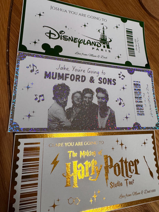 Personalised Foil Event Ticket Any Concert