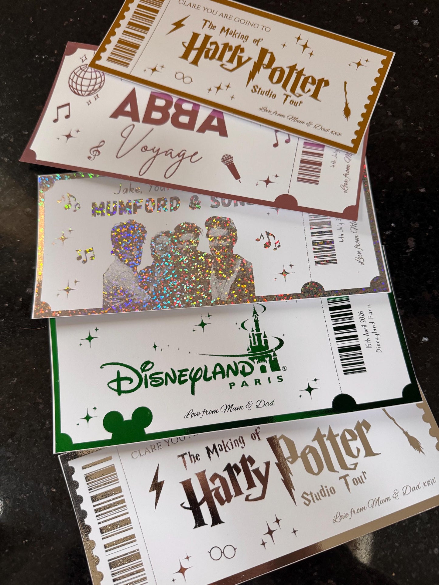 Personalised Foil Event Ticket Any Concert