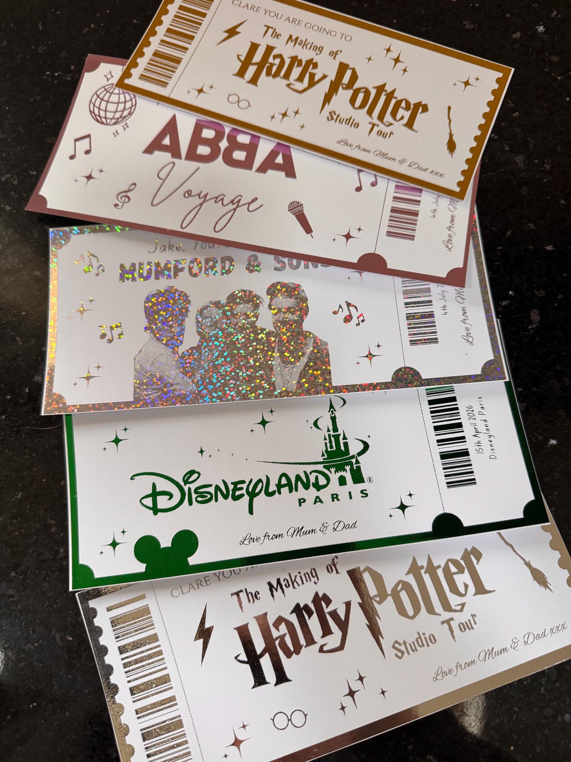 Personalised Foil Event Ticket Any Concert