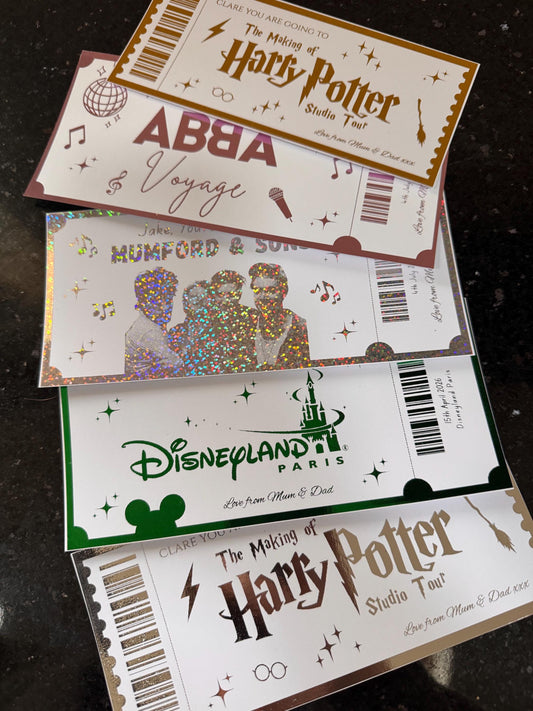 Personalised Foil Event Ticket Any Concert