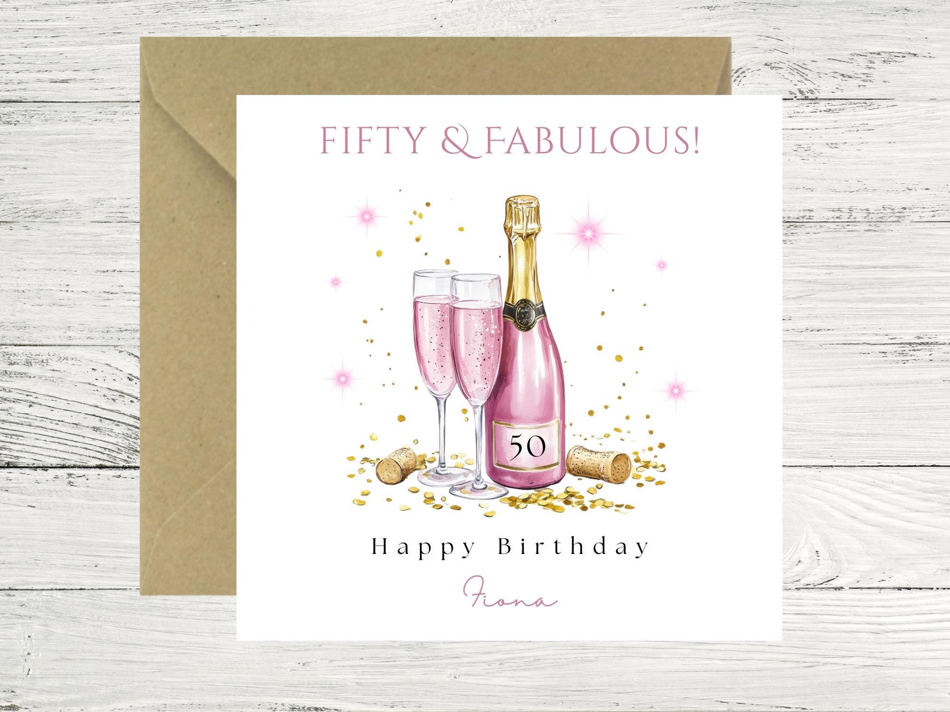 Personalised 50th Birthday Card