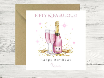 Personalised 50th Birthday Card
