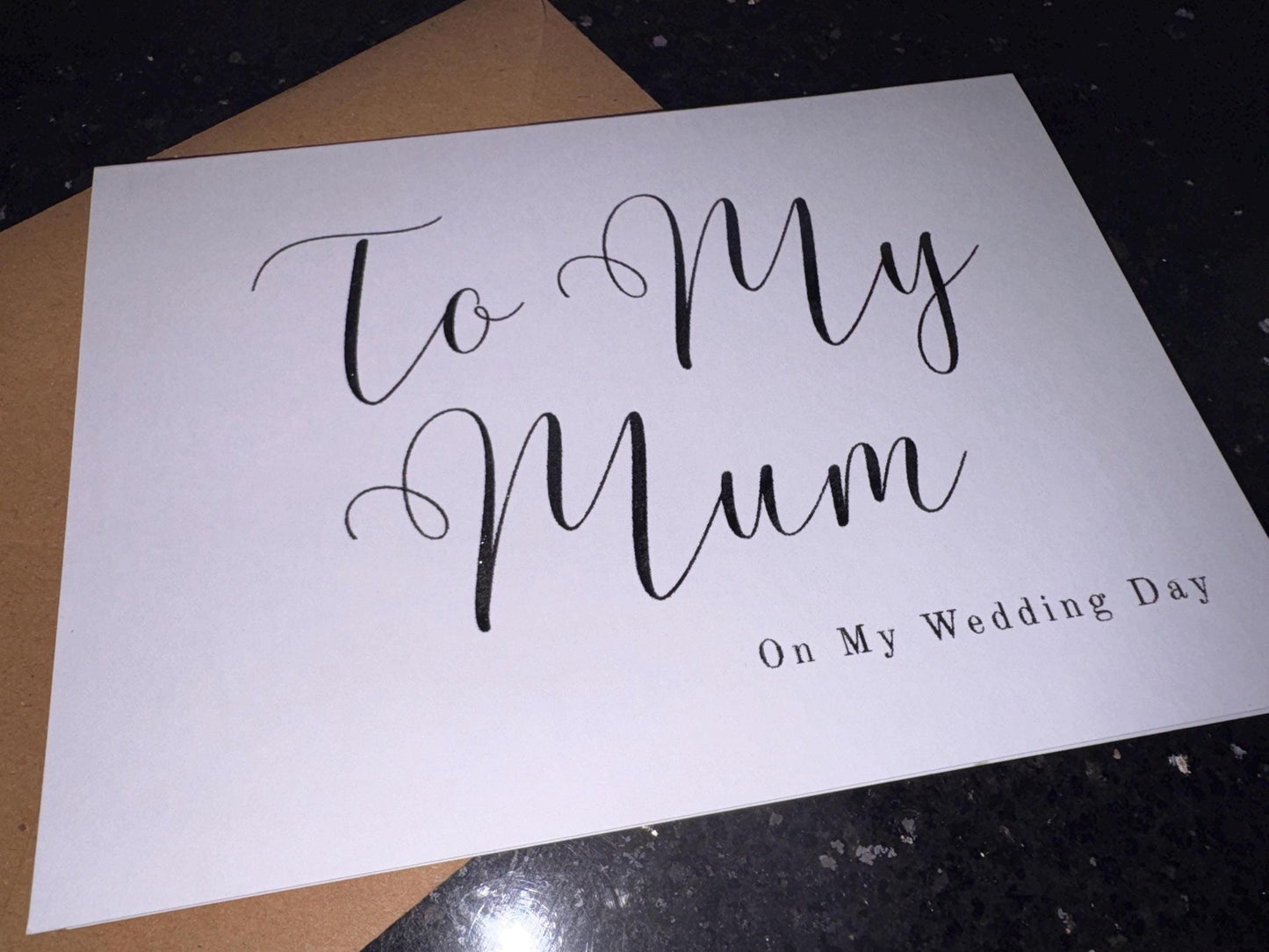 To My Mum/Dad on My Wedding Day - Gold/Silver Foil finish Greeting Card