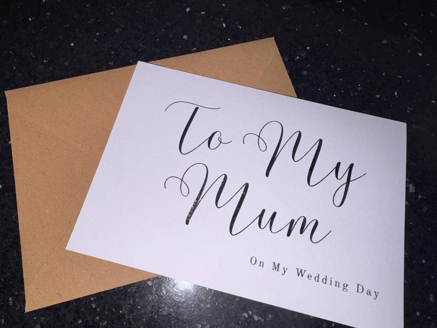 To My Mum/Dad on My Wedding Day - Gold/Silver Foil finish Greeting Card