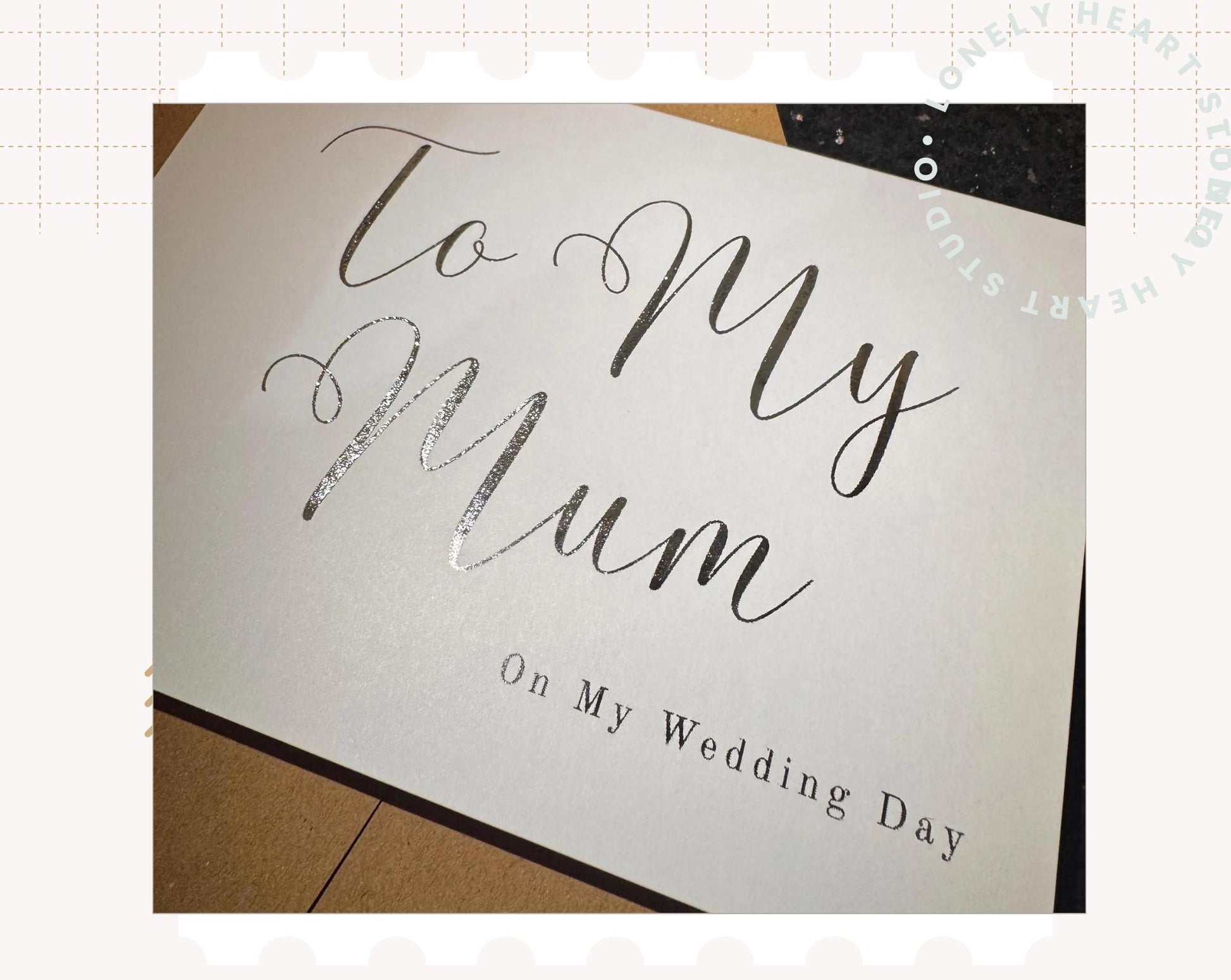 To My Mum/Dad on My Wedding Day - Gold/Silver Foil finish Greeting Card
