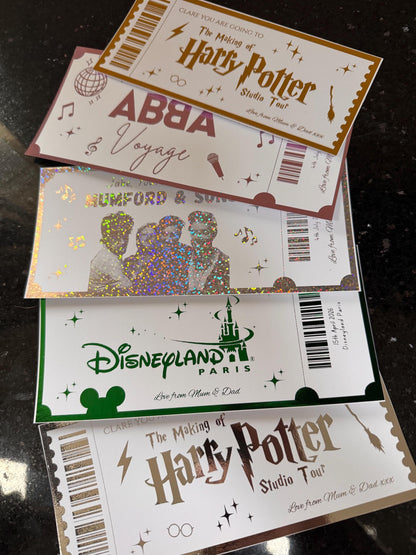 Personalised Foil Event Ticket Any Concert