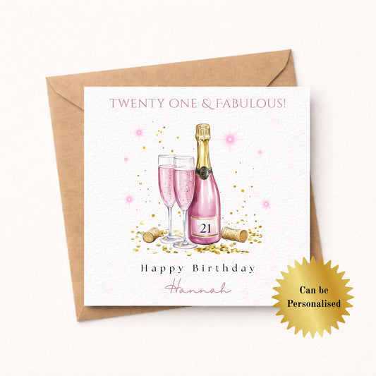 Personalised 21st Birthday Card for her