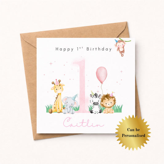 Personalised 1st Birthday Card
