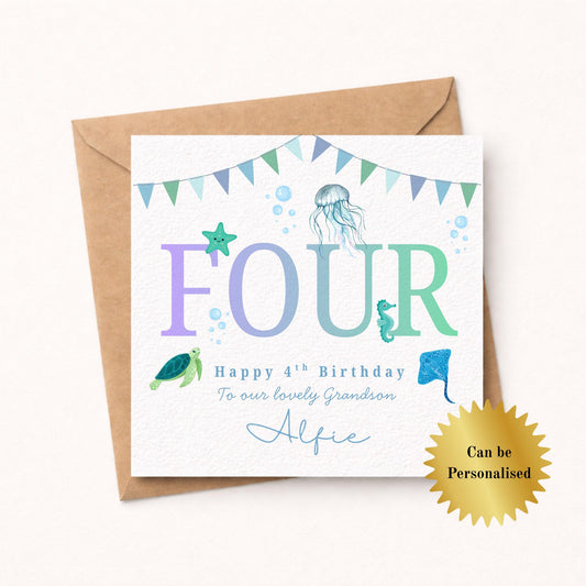 Personalised Birthday Card, Personalised Ocean