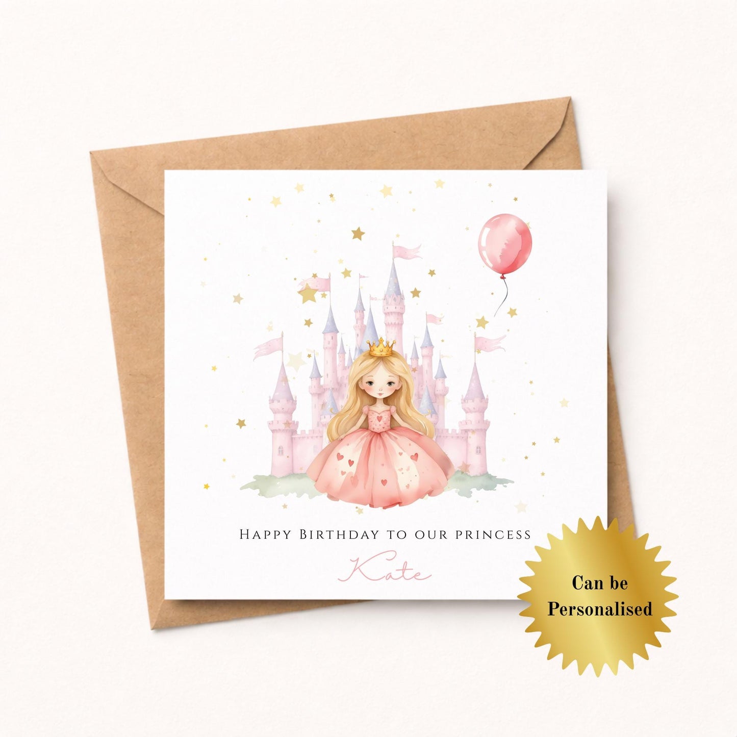 Princess Birthday Card – Personalised