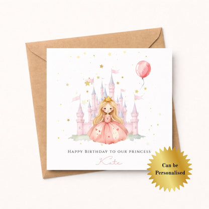 Princess Birthday Card – Personalised