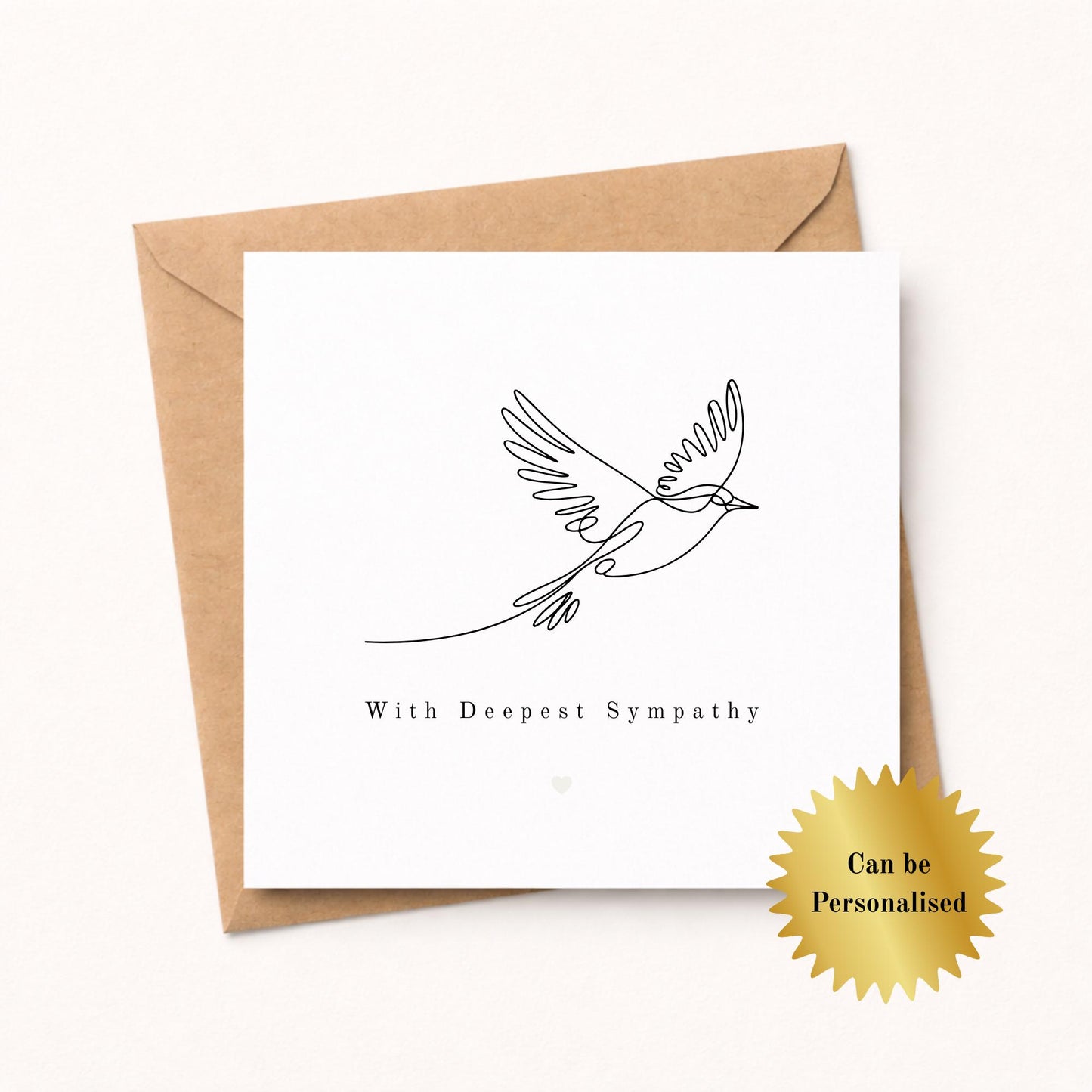 With Deepest Sympathy - Dove fine line - Empathy Card