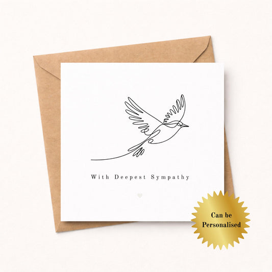 With Deepest Sympathy - Dove fine line - Empathy Card
