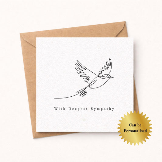 With Deepest Sympathy - Dove fine line - Empathy Card