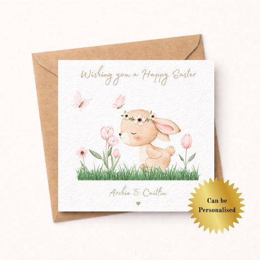 Personalised Watercolor Easter Card