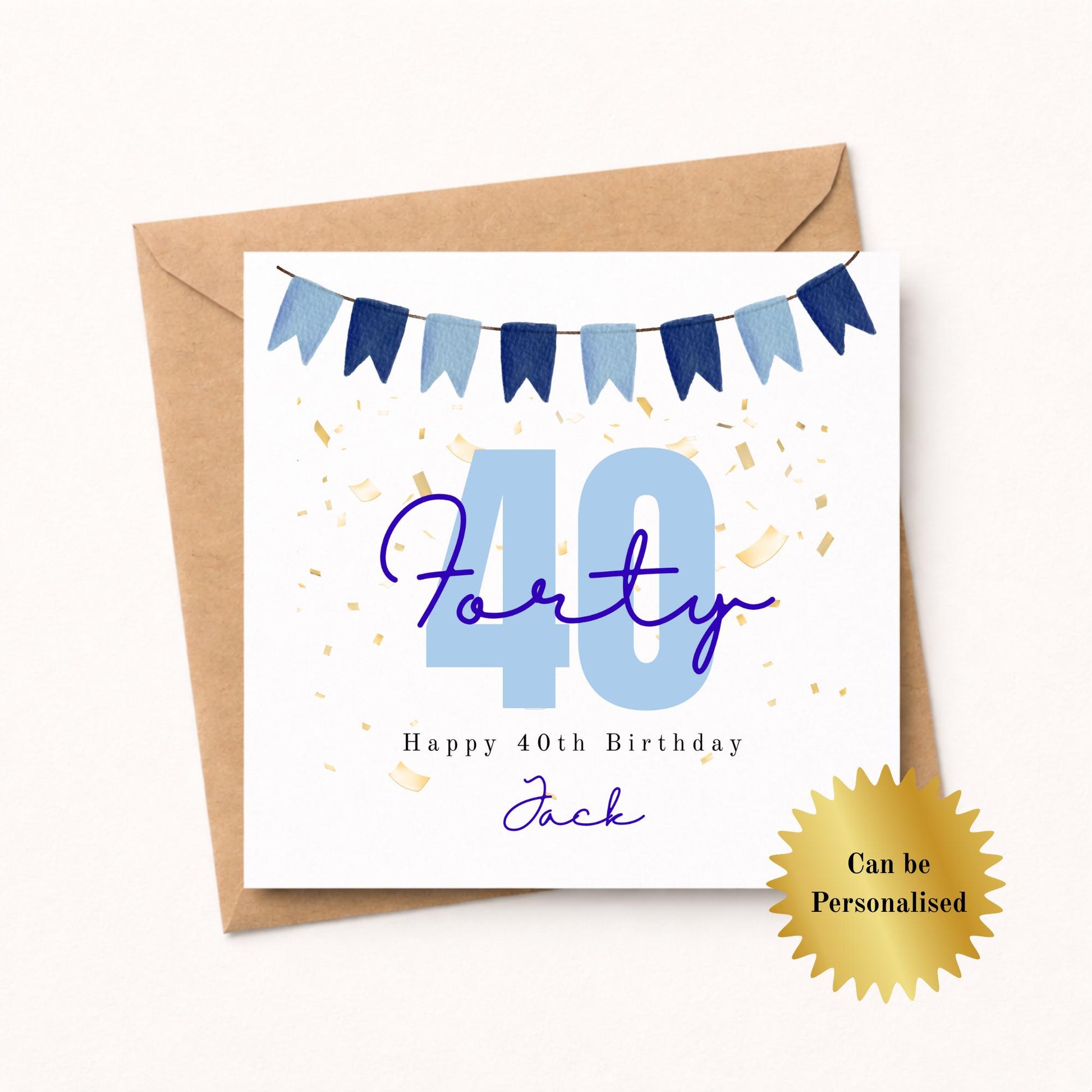 Personalised 40th Birthday Card for Him