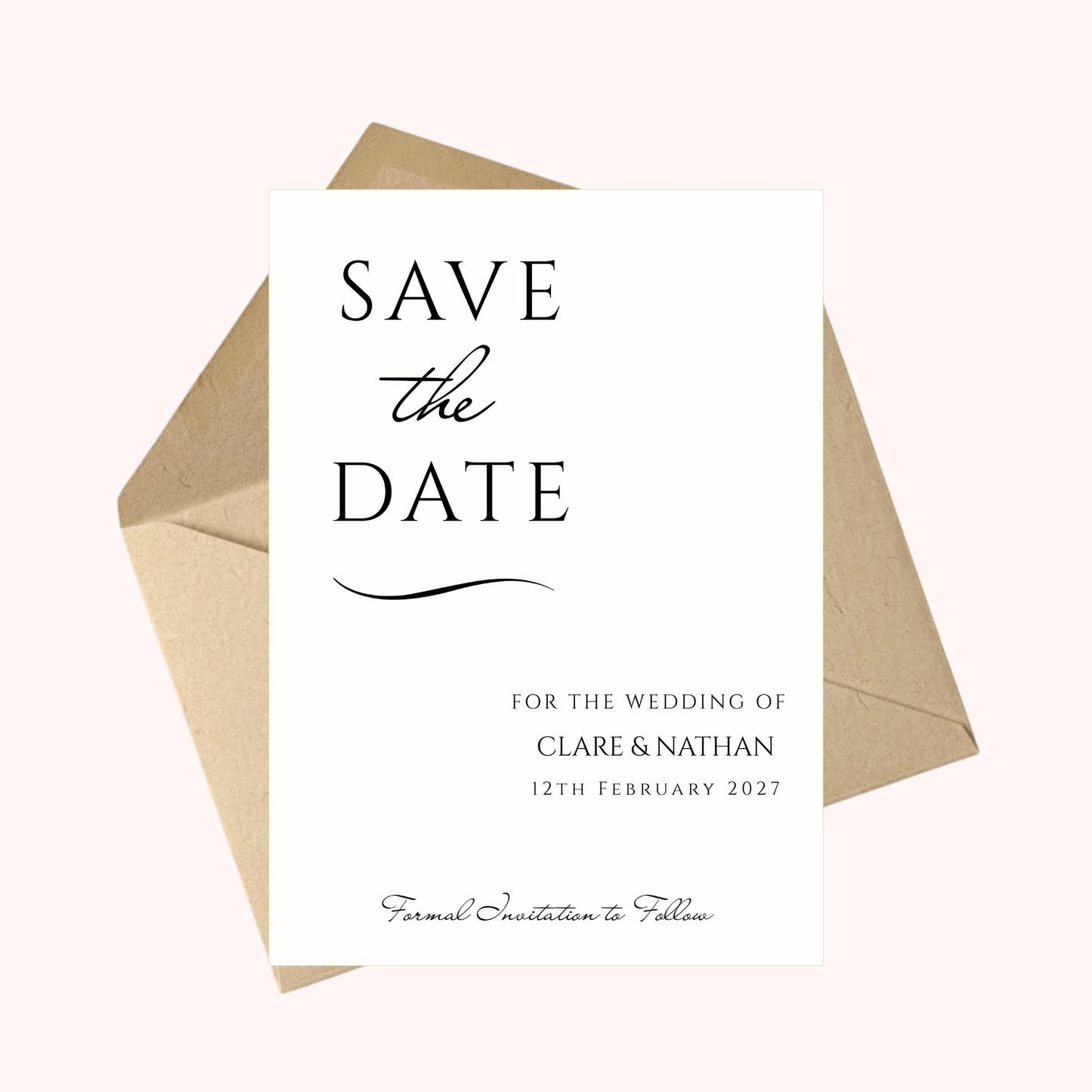 Personalised Save the Date Card