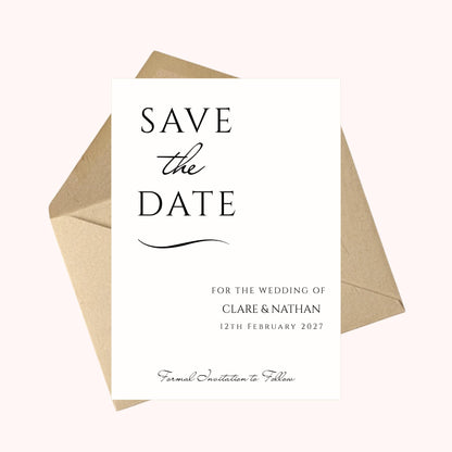 Personalised Save the Date Card