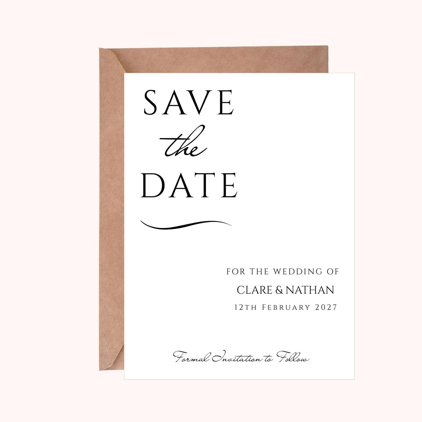 Personalised Save the Date Card