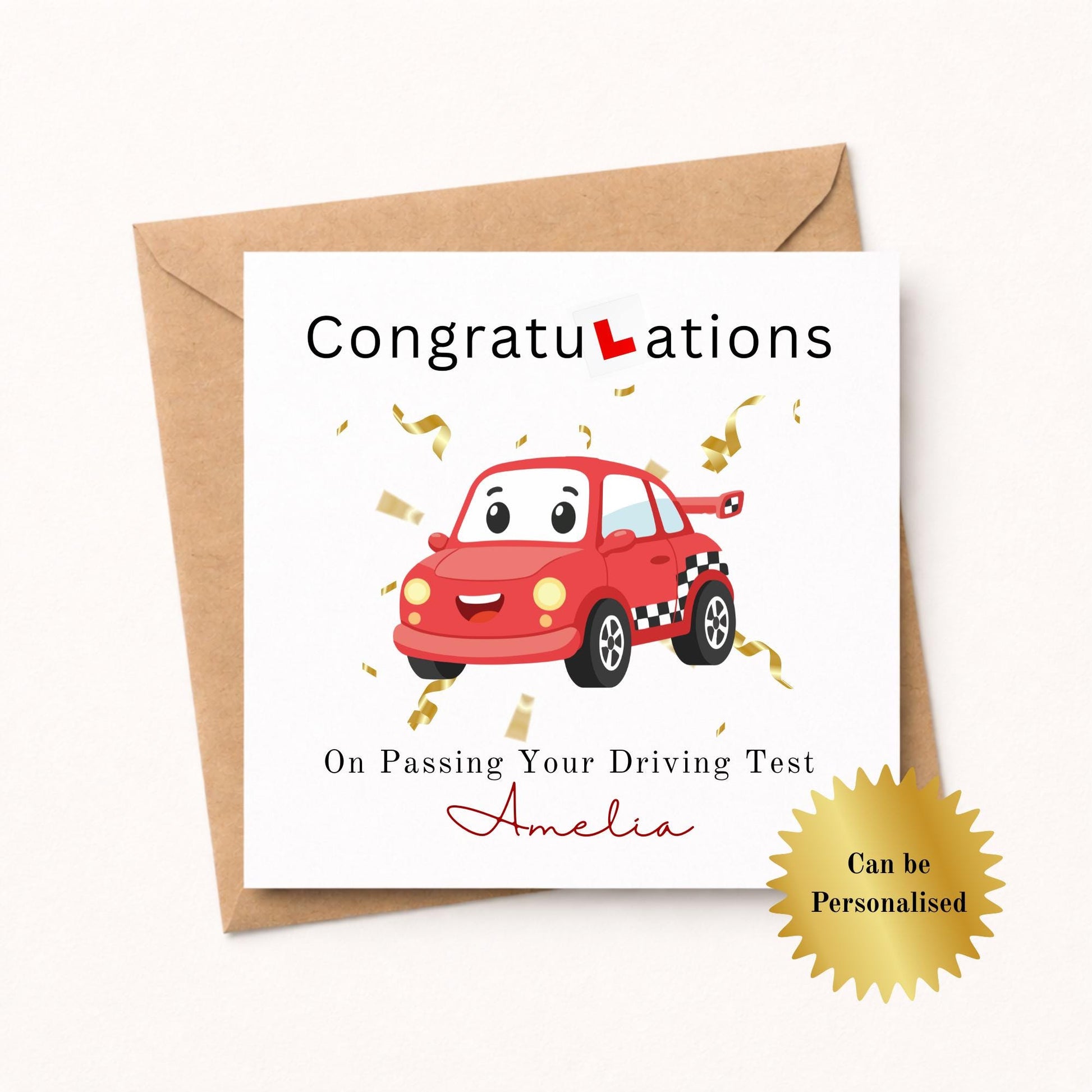 Personalised Driving Test Passed Congratulations Card