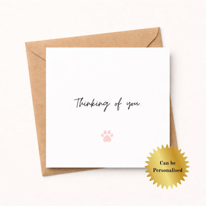 Thinking Of You Card, Pet loss Card