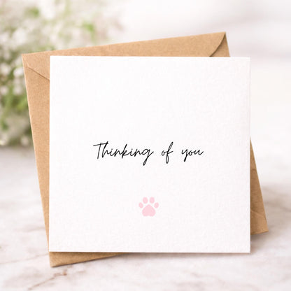 Thinking Of You Card, Pet loss Card