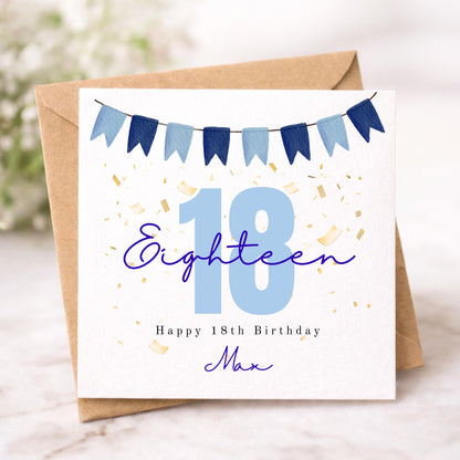 Personalised 18th Birthday Card for Him