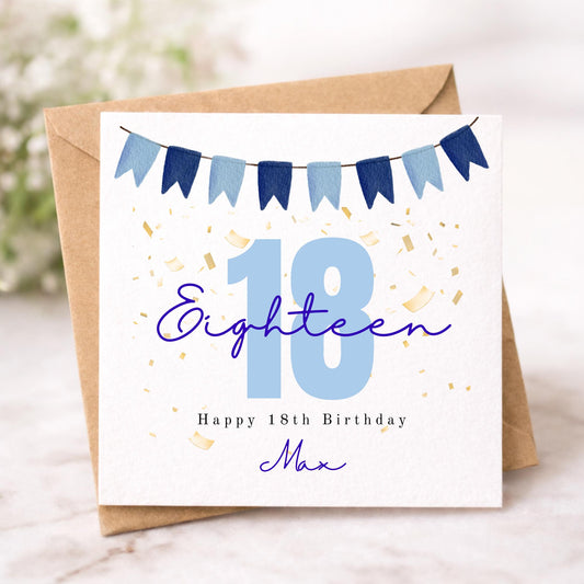 Personalised 18th Birthday Card for Him