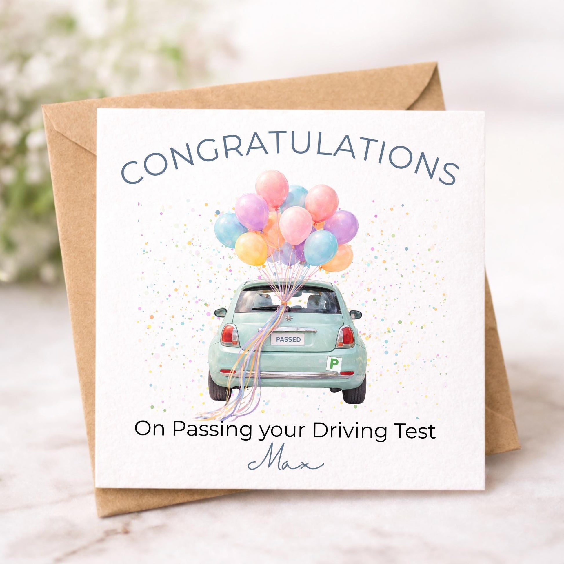 Personalised Passed your Driving Test Congratulations Card