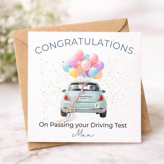 Personalised Passed your Driving Test Congratulations Card