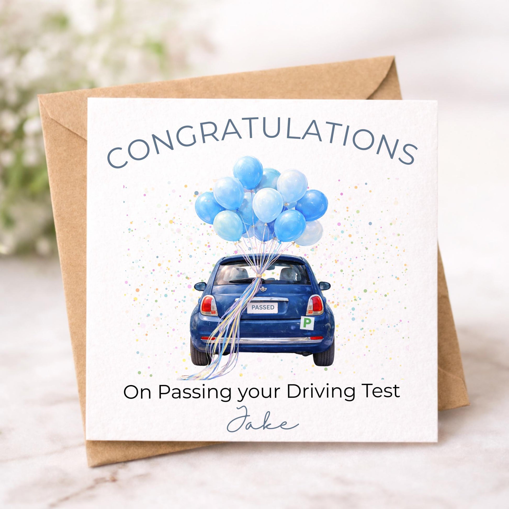 Personalised Passed your Driving Test Congratulations Card for Him